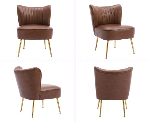 Sillón Plegable Cuero Marrón miniatura 7
