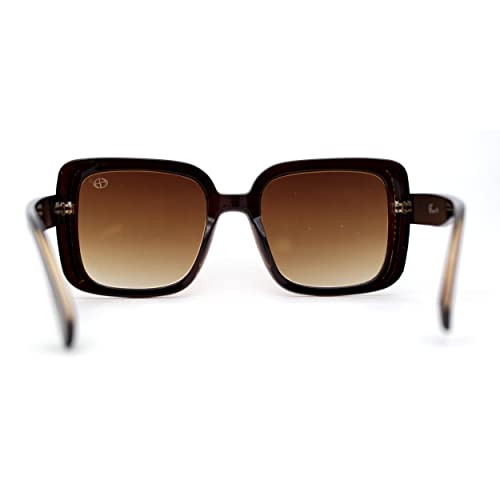 Subtle Rhinestone Jewel Chain Trim Rectangle Mod Butterfly Sunglasses4