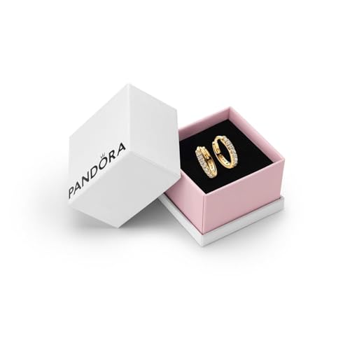 Pandora Sparkling Huggie Hoop Earrings- With Gift Box