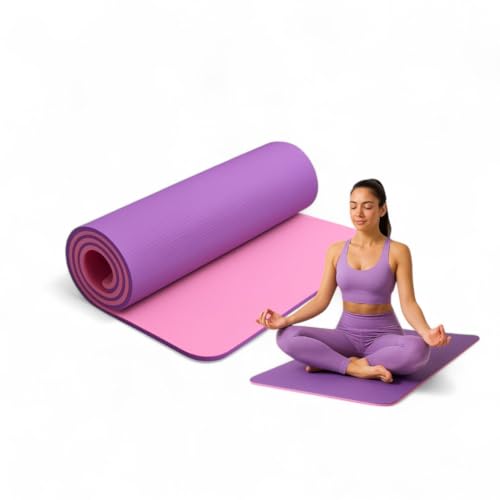 Tapete de Yoga Dupla Camada EVA 6mm Antiderrapante Pilates Fitnes...