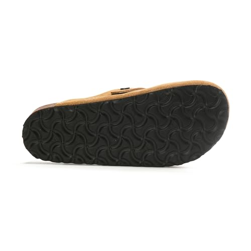 ZhuoDrow Men's cork insole sandals with + comfort, adjustable buckle, arch support slipper4