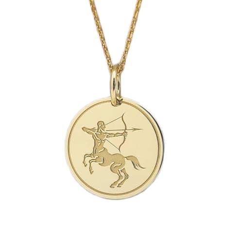 Collier Sagittaire pour parfaire votre style quotidien avec une chaîne câble de 45 cm