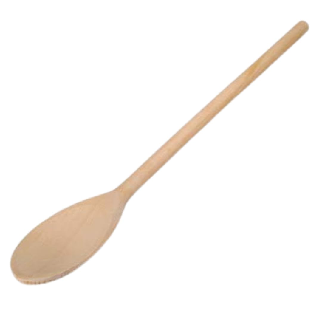 50x HOFMEISTER® Holz-Kochlöffel, 40 cm, Naturprodukt: handgefertigt, plastikfrei, Keine Kratzer im Topf, unbehandelt, hitzebeständig, Rührlöffel aus Buche, oval (1 Stück)