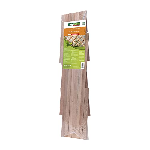 Windhager Holz-Spalier, Rankhilfe, Rankgitter, Holzzaun, Pflanzengitter zusammenfaltbar, variabel verstellbar, 45 x 180 cm, natur