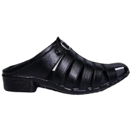 Image of Men's Fashion Sandals - Comfortable Fisherman, Premium PU Padding, Synthetic Leather, Closed-Toe Summer Outdoor Sandals, Stylish and Durable Footwear