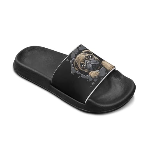 Forchrinse Kids Slippers for Grils Summer Slip on Slides Sandals Comfort Beach Pool Shower Shoes with Arch Support