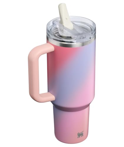 Image of STANLEY Quencher ProTour Flip Straw Tumbler with Leakproof Lid 40 oz | Built-In Straw & Handle | Cupholder Compatible for Travel | Insulated Stainless Steel Cup | BPA-Free | Sunset Spiral
