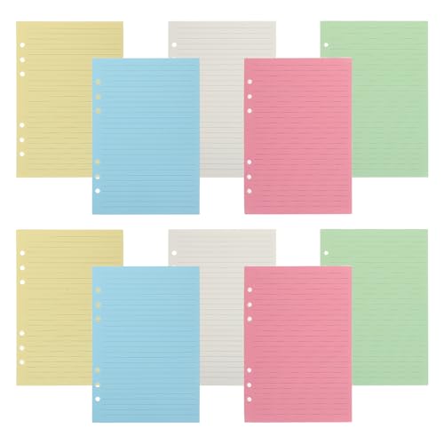 Recharge papier A5 6 trous multicolore pour organiser vos notes