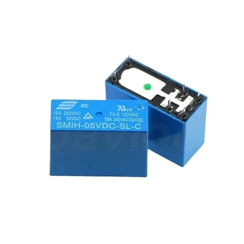 Relés SMIH-05VDC-SL-C de 8 pines y 250V 16A para proyectos electrónicos modernos