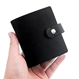 Ruibytree 52 Pockets Small Photo Album 2x3 for Fujifilm Instax Mini Series Instant Film Photos, PU Leather Cover Portable Album for Polaroid Hi-Print Pictures (Black, 1 Pack)
