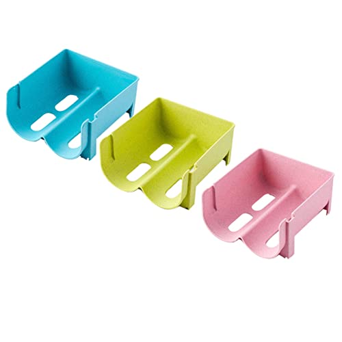 SOLUSTRE 3Pcs Stackable Refrigerator Storage Boxes for Drinks Drink Containers Stylish Wine Organizers with Environmental Material for Fridge Organization
