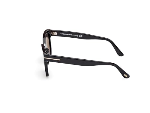 Tom Ford Haylay Smoke Square Ladies Sunglasses FT1216 01A 533