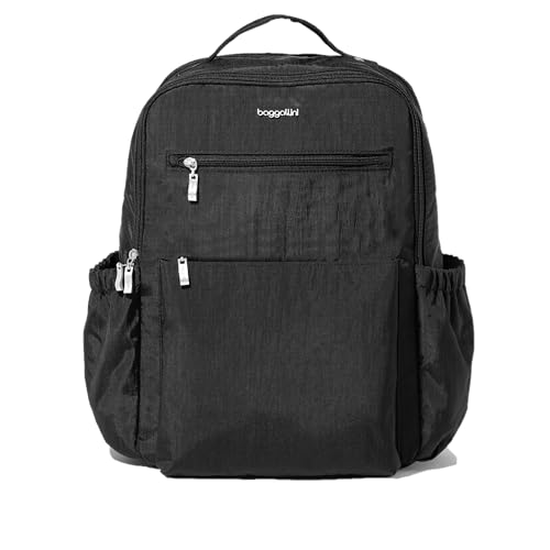 Image of Baggallini Women's Tribeca Expandable Laptop Backpack, Black