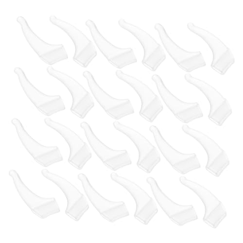 HOMOCONO 30 Pairs Non-Slip Ear Hook Eyeglasses Anti Slip Anti-Slip Glasses Holder Eyeglasses Anti Retainer Nearsighted Glasses Outdoor Eyeglass Grips Eyeglass Ear Grips White