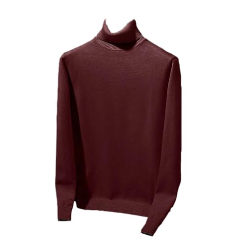 Men’s High Neck Sweater Lightweight Long Sleeve Thermal Pullover Solid Color Winter Base Layer Knit Top