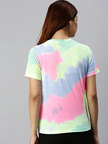 Image of JUNEBERRY Cotton Tie Dye Combo T-Shirt for Women /Girls(PO2 JB Babe-Kind XXXL Green XXX-Large)-Pack of 2