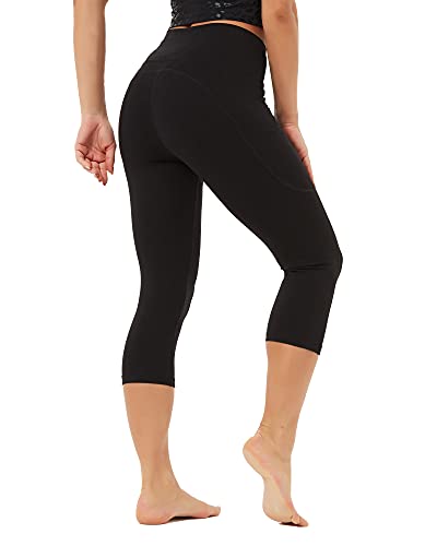 Stelle Calça capri feminina de ioga com bolsos legging essencial de cintura alta para treino, Compre