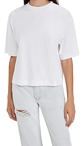 Vince Women's Wide Sleeve Crop Tee, Optic White, M #TOP20