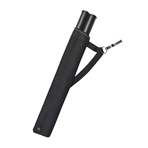 ZSHJG Tiro al Arco Flecha Carcaj Soporte de 2 Tubos con Flecha Flecha Titular Arrow Quiver del Equipo con Correa de Cintura (Negro)