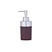 Produktbild axentia Seifenspender "Lena",  dekorative Badausstattung, runder Dosierer für Flüssigseife oder Lotion, Badaccessoires aus Edelstahl, gummierter Kunststoff, ca. 6,8 x 6,8 x 17 cm, bordeaux