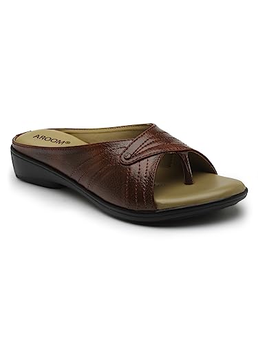 Image of AROOM Leather Comfortable & Stylish Sandals For Women & Girls
