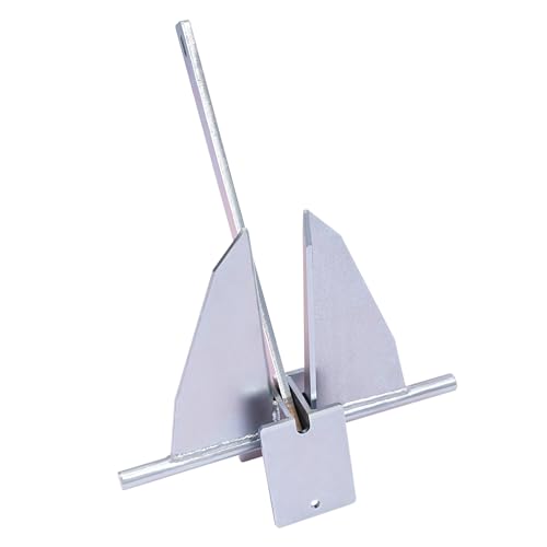 Galvanized Steel Boat Anchor Kit, 13LBS Boat Anchor W/1/3 6.6FT Galvanized Steel Chain, 8/17