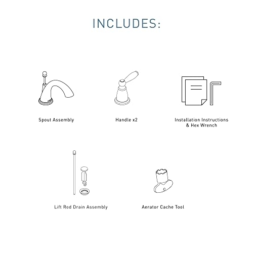 Moen Brantford Brushed Nickel Two-Handle Widespread Bathroom Sink Faucet Trim Kit, Traditional Bathroom Faucet For Three Hole Bath Sinks (Valve Required), T6620Bn #TOP2