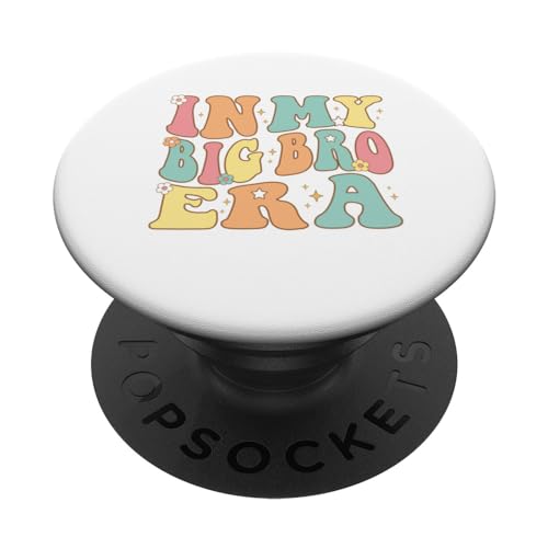 In My Big Bro Era Groovy Big Brother Weihnachten Geburtstag PopSockets mit austauschbarem PopGrip