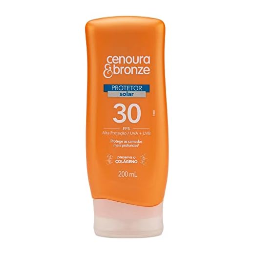 Protetor Solar Fps30 200ml, Cenoura e Bronze