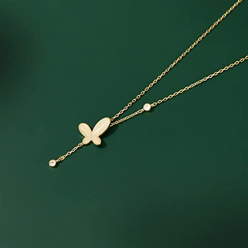 Collier papillon en argent sterling ne ternit pas chaîne de luxe