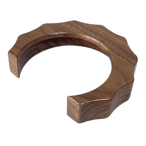 Tapa para el cabezal de cafetera en madera: anillo texturizado de nogal 5
