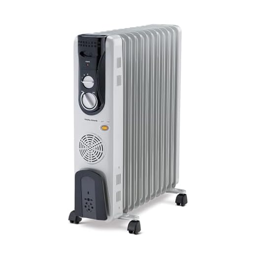Morphy Richards OFR 13F 2900W 13 Fin Oil Filled Radiator Room Heater with Fan (White)
