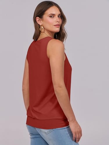 Image of ANRABESS Women Tank Tops Summer V Neck Sleeveless Casual Loose Fit Cute Cami Basic T Shirts Solid Tees 2026 Trendy Outfits