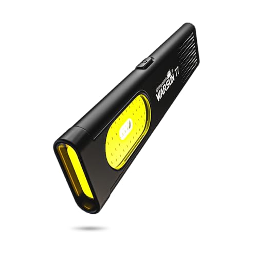 WARSUN T7 Flat Rechargeable Flashlight Slim Pocket LED EDC Light with Clip and Magnetic Base Small Thin Handheld Flashlight for Night Walking Emergency Car Repair USB C Charging