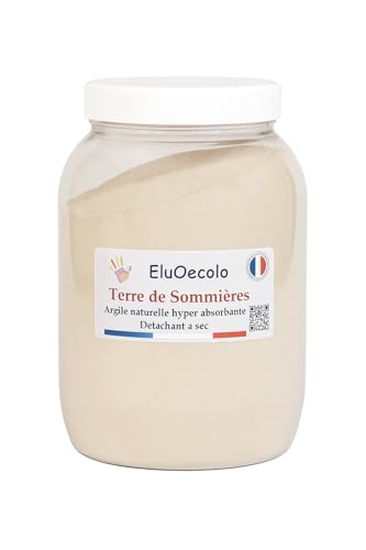 EluOecolo Made in France - Terre de Sommières 2,60kg (hyper absorbante) - Boite hermétique avec doseur à l'intérieur - Conditionné dans un CAT