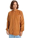 Une poche poitrine Quiksilver Smoke Trail Cord - Chemise Manches Longues - Homme - M - Marron