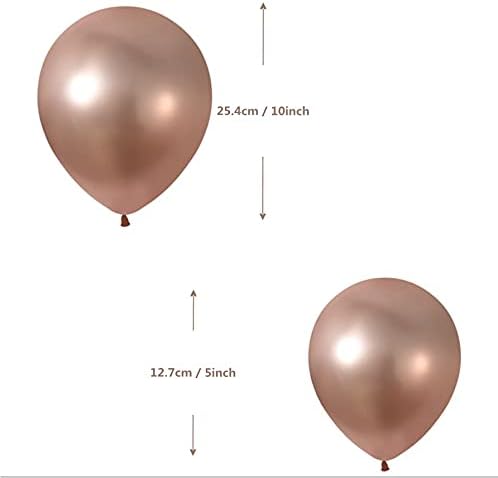 100 Pcs 10 Inch Mini Metallic Rose Gold Balloons, Romantic Chrome Balloons for Baby Shower Birthday, Wedding, Engagement - Image 3