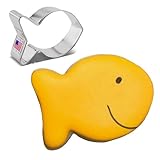 Ann Clark Goldfish/Simple Fish Cookie Cutter, 3' Made in USA