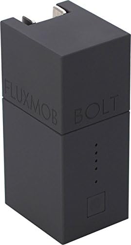 FLUXMOB BOLT Portable Power Adapter: USB Wall Charger and Universal Battery Backup, Stealth
