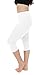 Cheapestbuy Women's Plus Size Capri Leggings Soft and Lightweight Basic Capris Legging Pants Pure White