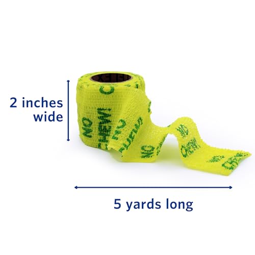 Image of OVIK Health PetFlex No Chew - Flexible Self-Adhering Elastic Bandage for Wound Care - First Aid Wrap for Small Animals Like Dogs, Cats, and Other Pets - 2 inch, 2 Rolls