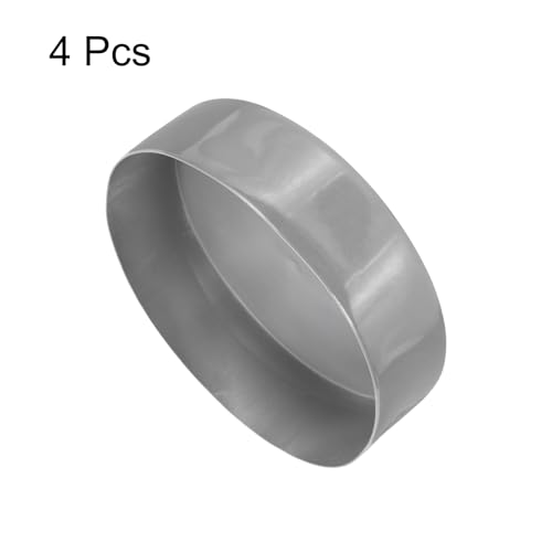 Image of uxcell 4pcs Rubber End Caps 7 1 /16 inch(180mm) ID Vinyl Round End Cap Cover Screw Thread Protectors Dark Grey, 50mm Height