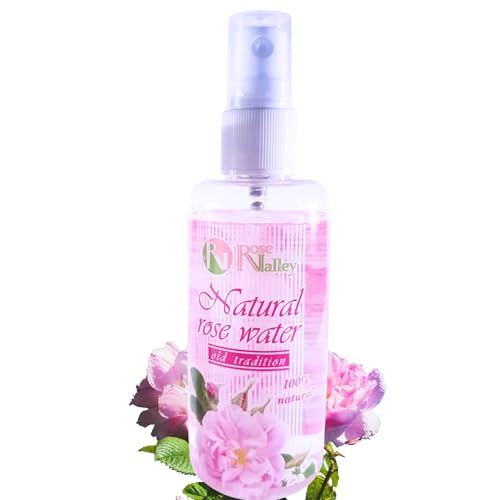 Agua de rosas 100% de rosas damascena, refrescante, hidratante y calmante para la cara, cuerpo y cabello, todos los tipos de piel, tónico facial e hidrolato de rosas, spray de agua rosa