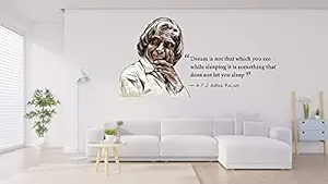 Akki Wold Apj Abdul Kalam Indian Motivational Quote Wall Sticker for Kids Room, School Room,Office, (Black, Size - 30 cm X 60 cm)
