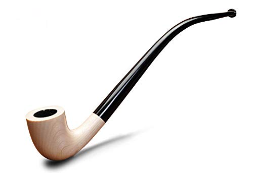 Churchwarden pipe KAF233 White Smoking pipe long 9'5 in Wooden tobacco pipe handmade by KAFpipeWorkshop
