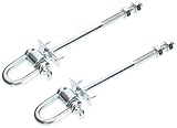 KOTARBAU® 2er Set Schaukelhaken M12 x 190 mm mm mit Schäkel und Bolzen für Schaukelbalken Sicherheitshaken Schaukel Befestigung Bolzen Haken Gewinde Verzinkt