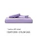 Wake In Cloud - Lilac Cotton Duvet Cover Set, 100% Cotton Bedding, Simple Modern Soft Solid Plain Color Light Purple Lavender, Zipper Closure and Corner Ties (3pcs, Queen Size)