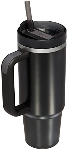Image of STANLEY Quencher H2.0 Tumbler with Straw 30 oz | Flowstate 3-Position Lid | Cup Holder Compatible for Travel | Insulated Stainless Steel Cup | BPA-Free | Black Glow