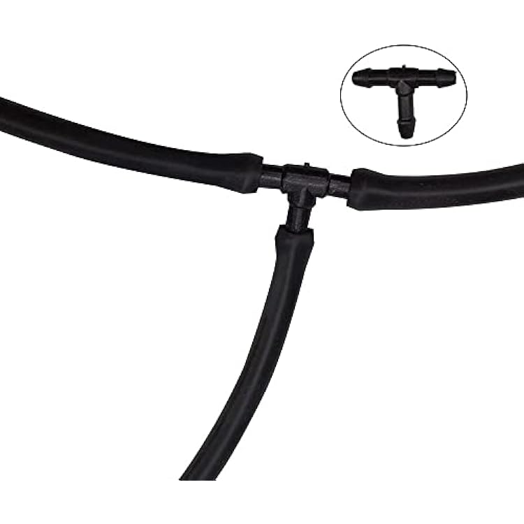 90PCS Windshield Washer Hose Connector, 2-Way I Type,3-Way T/Y Type Connector Kit,Black Universal Windshield Wiper Fitting Splitter(90PCS)