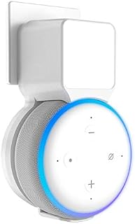 Stouchi Dot 3rd Wall Mount Holder White Stand,Improves Sound Visibility and Appearance,Compatible with Dot 3rd Generation Socket Hanger Bracket Case,Built-in Cable Management,Audio Port Available